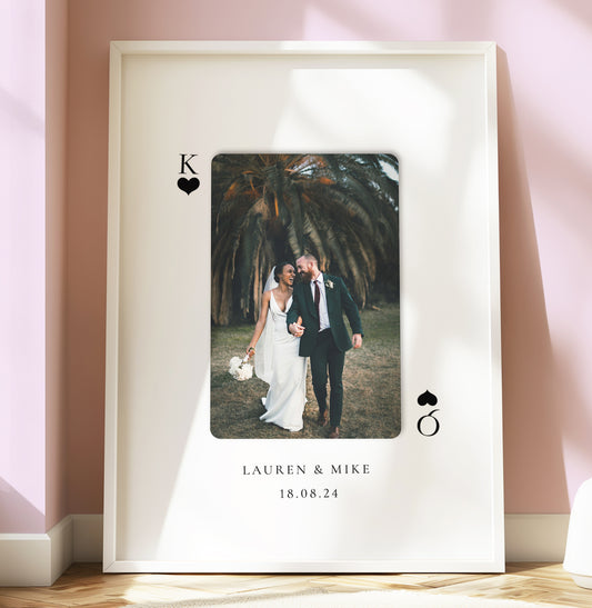Playing Card King and Queen Photo Gift