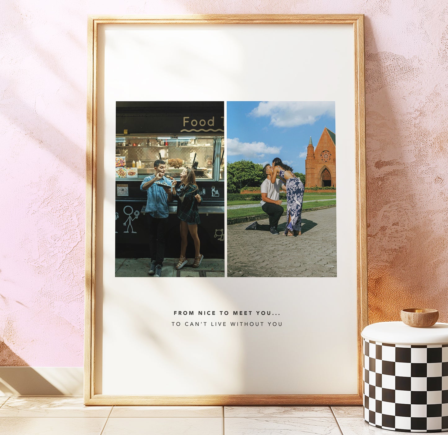 Then and Now Photo Print