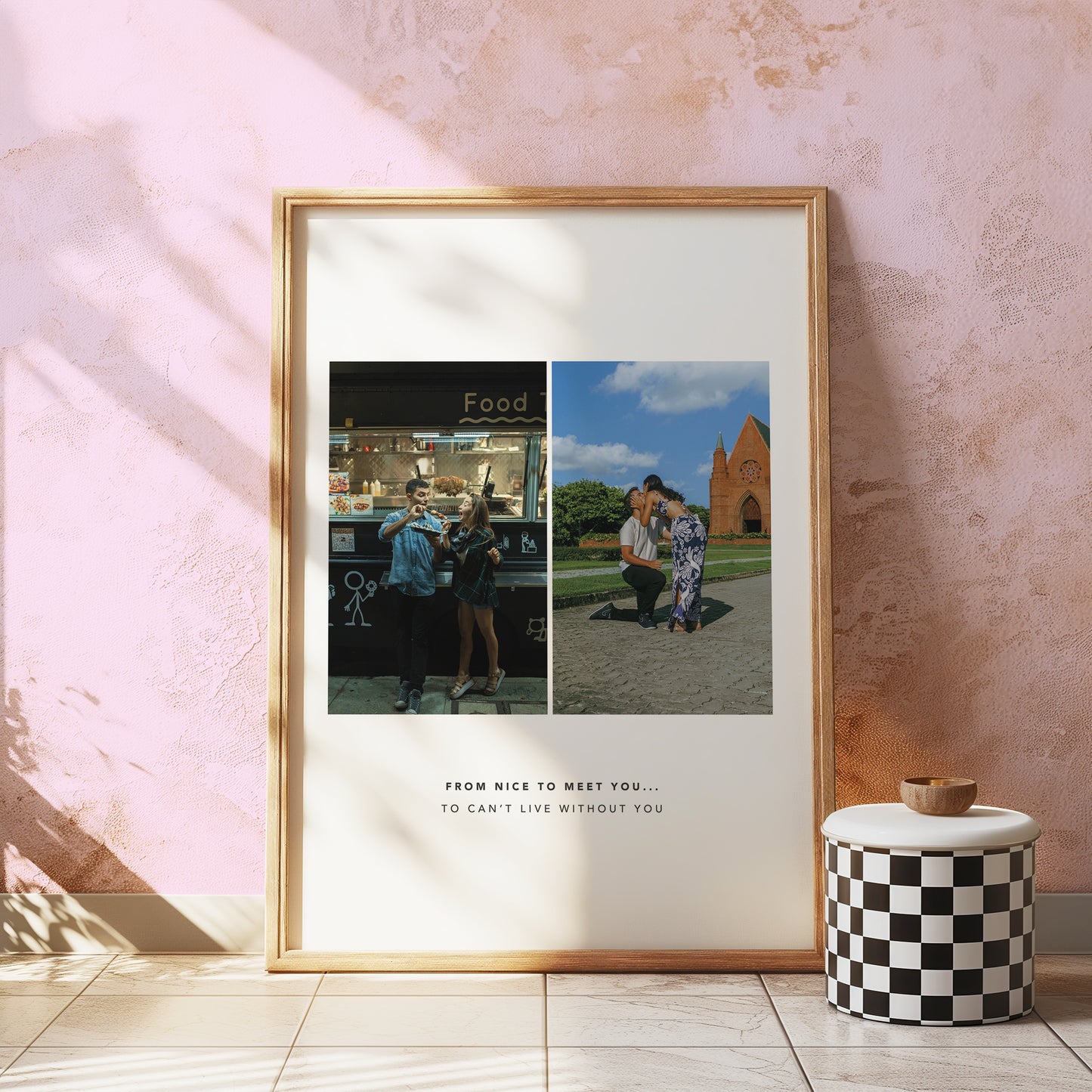 Then and Now Photo Print