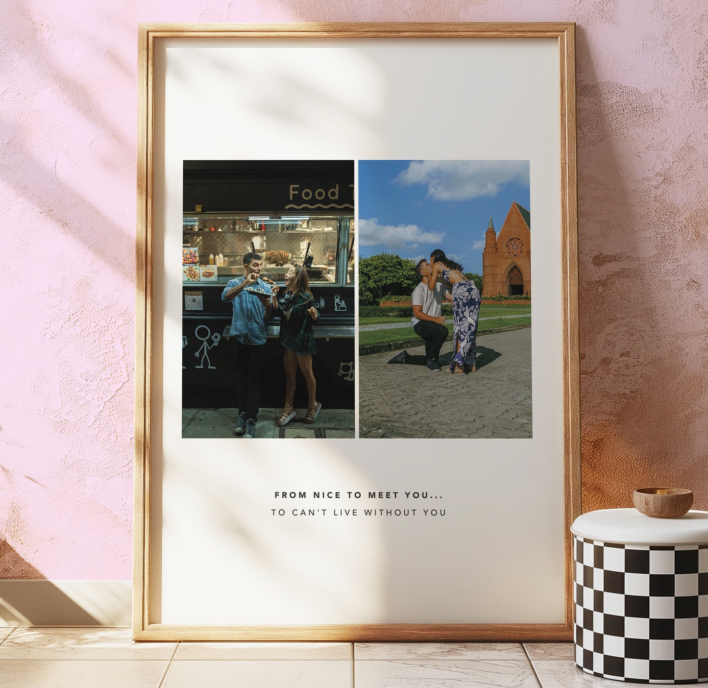 Then and Now Photo Print