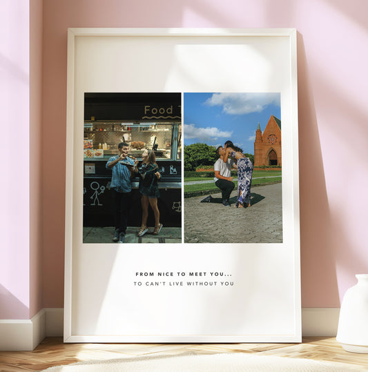 Then and Now Photo Print