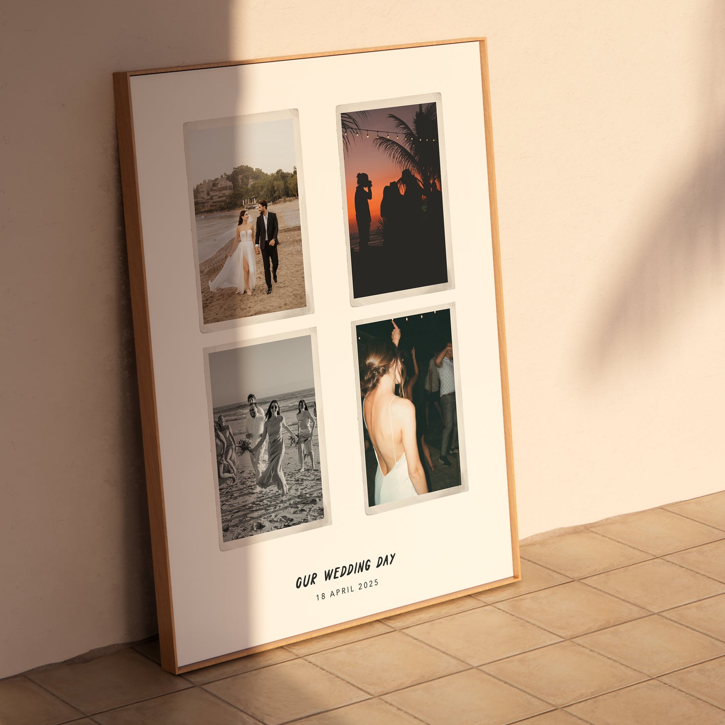 Personalised Vintage Wedding Photo Print