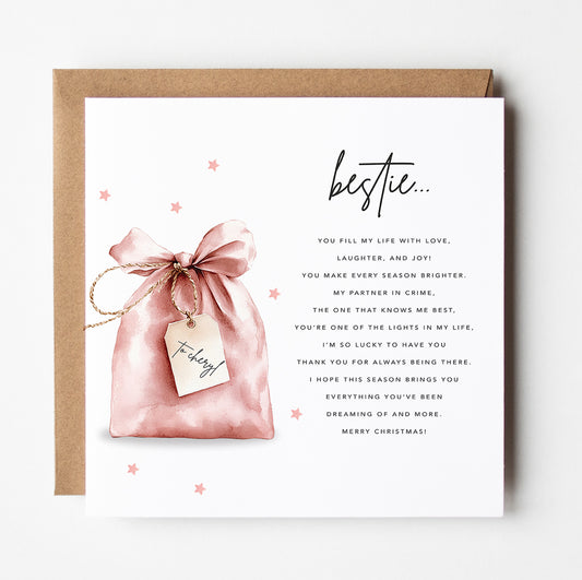 Friendship Christmas Card - Bestie