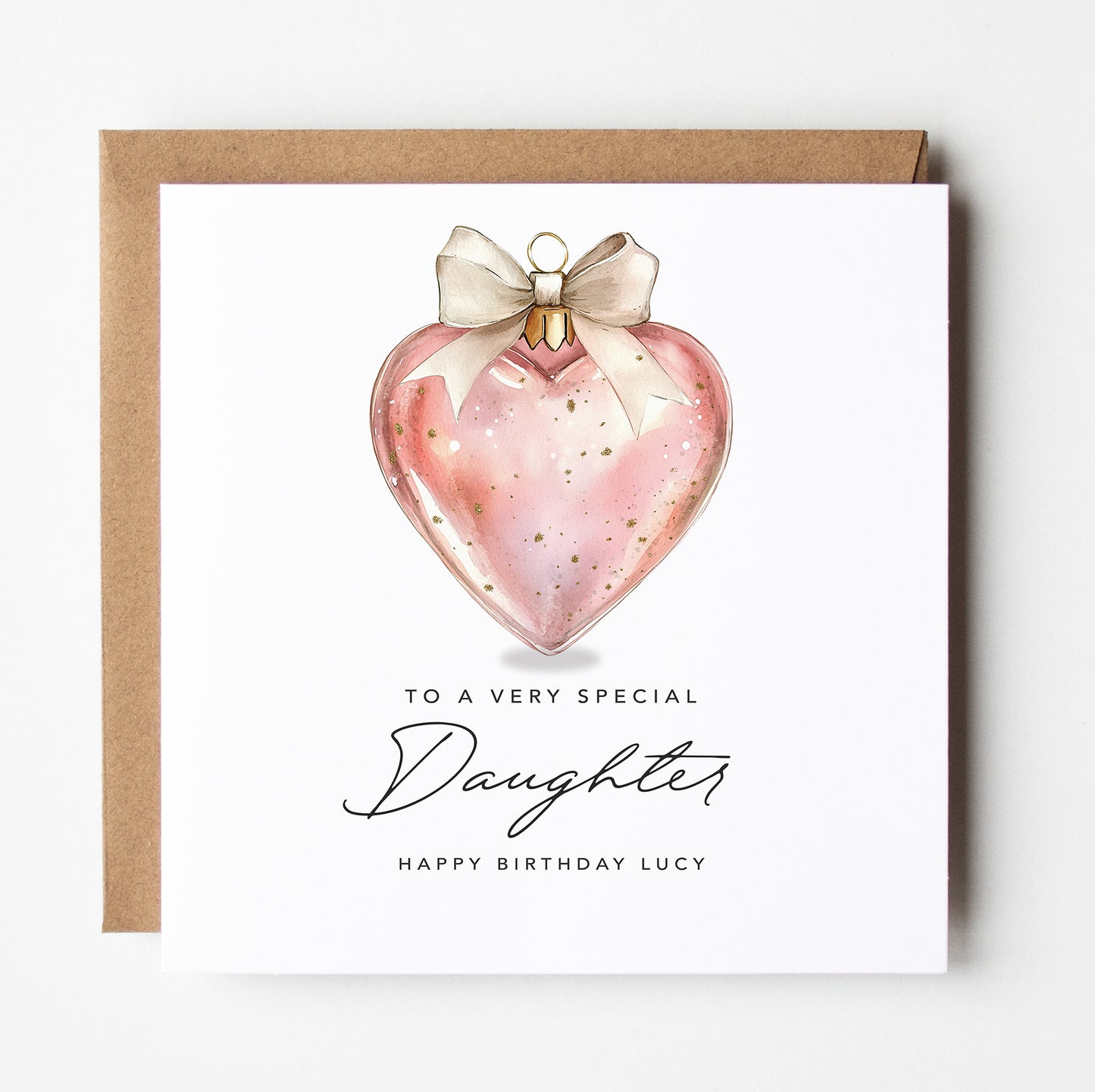 Personalised Heart Locket Birthday Card For Daughter - Add any name