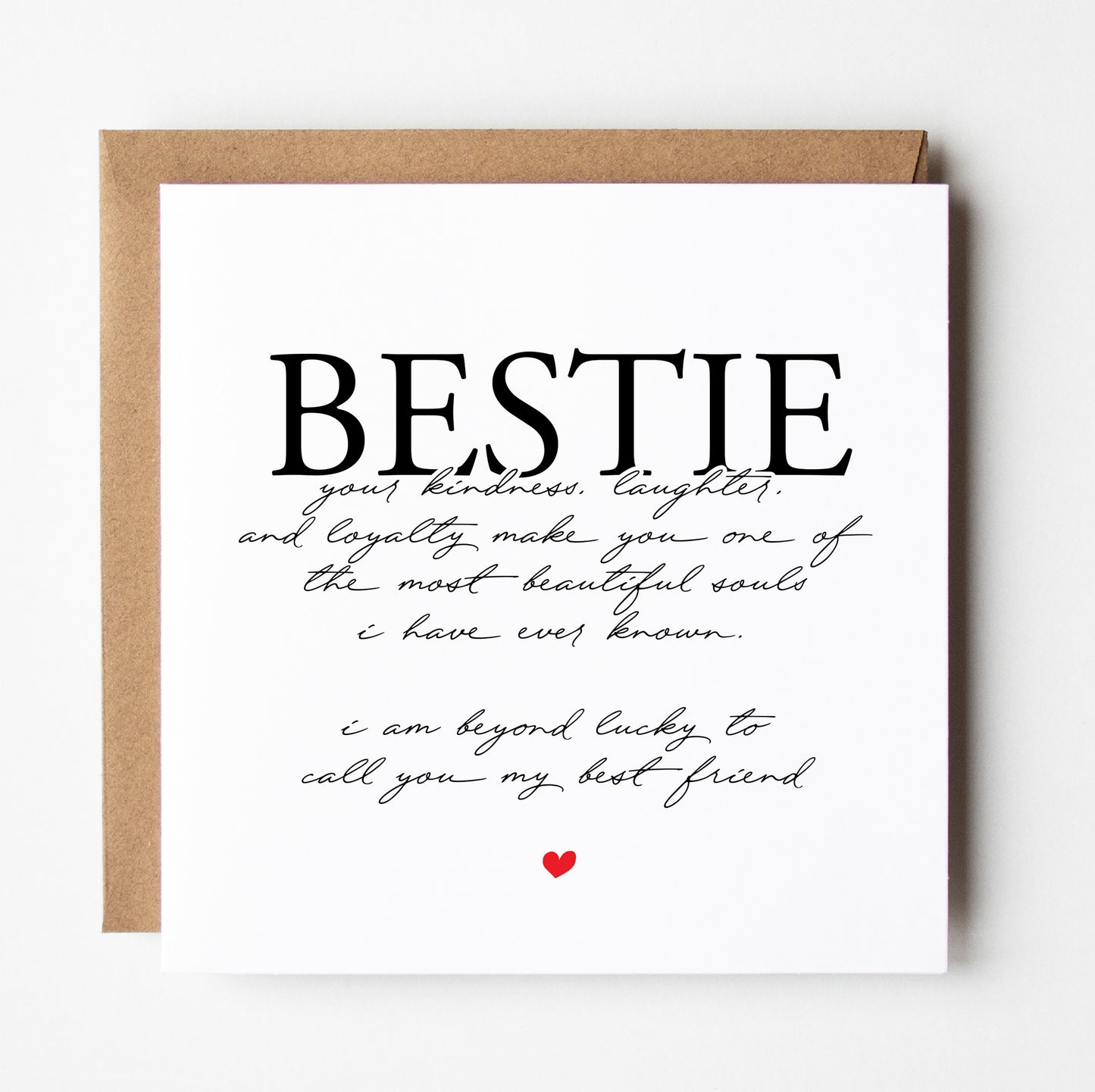 Best Friend Birthday Card - With Heartfelt Words of Appreciation