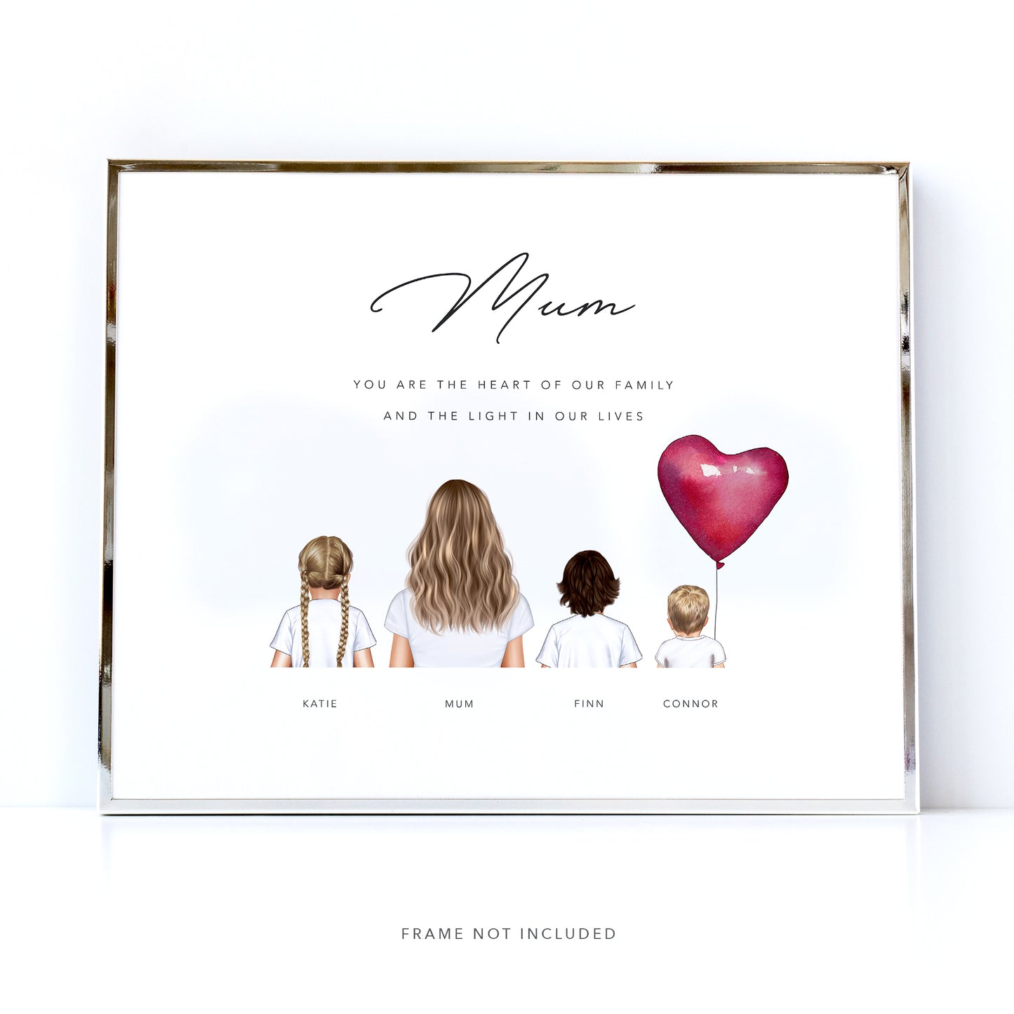 Gift For Mum From Children - Family Print