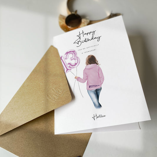 Personalised 13th Birthday Card
