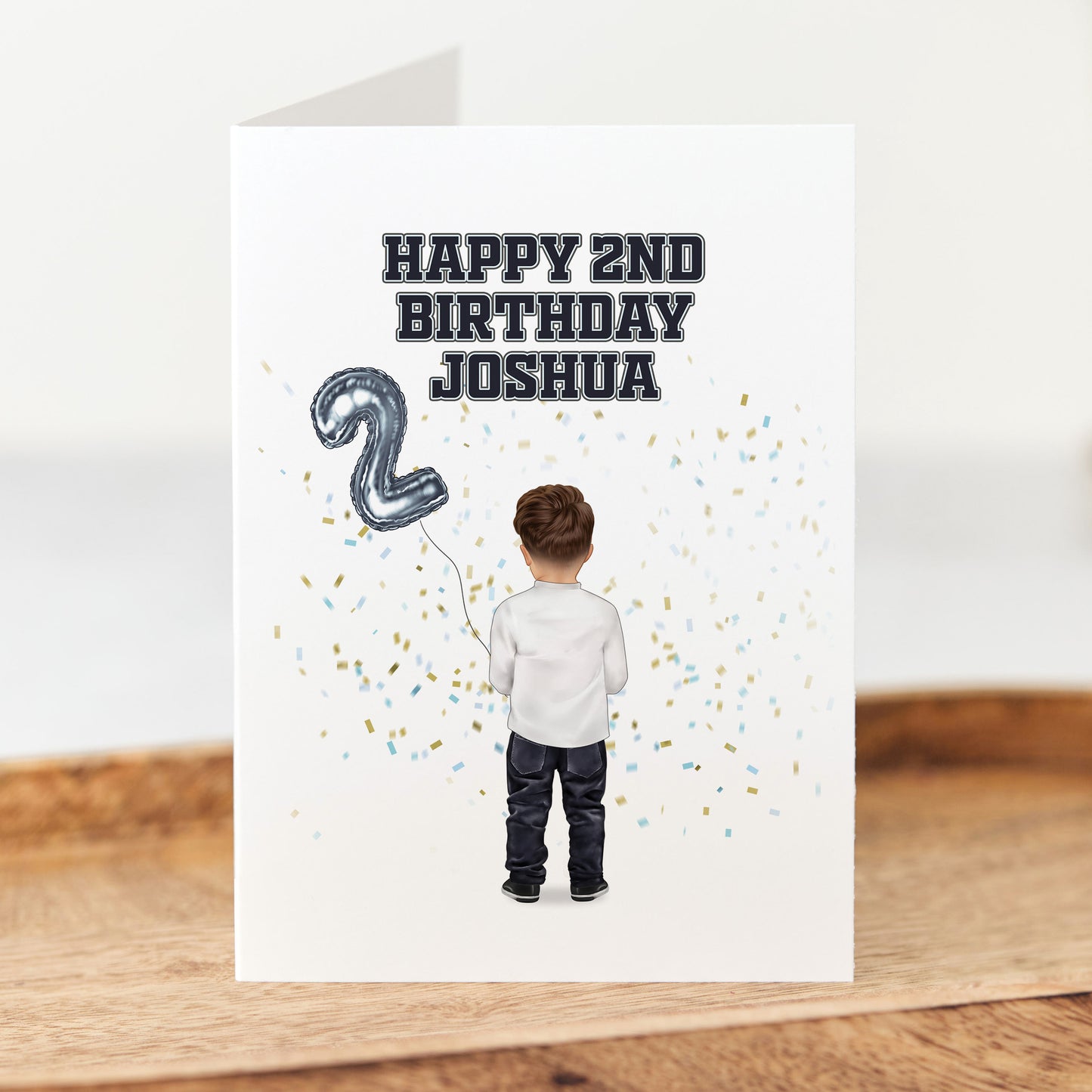 Personalised 2nd Birthday Boys Birthday Card