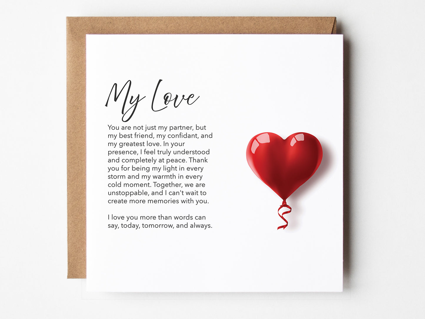 Romantic Love Birthday Card for Husband or Boyfriend - Poem Verses for All Occasions