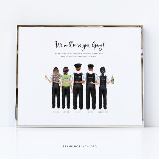 Leaving Picture - Police Officer Personalised Gift