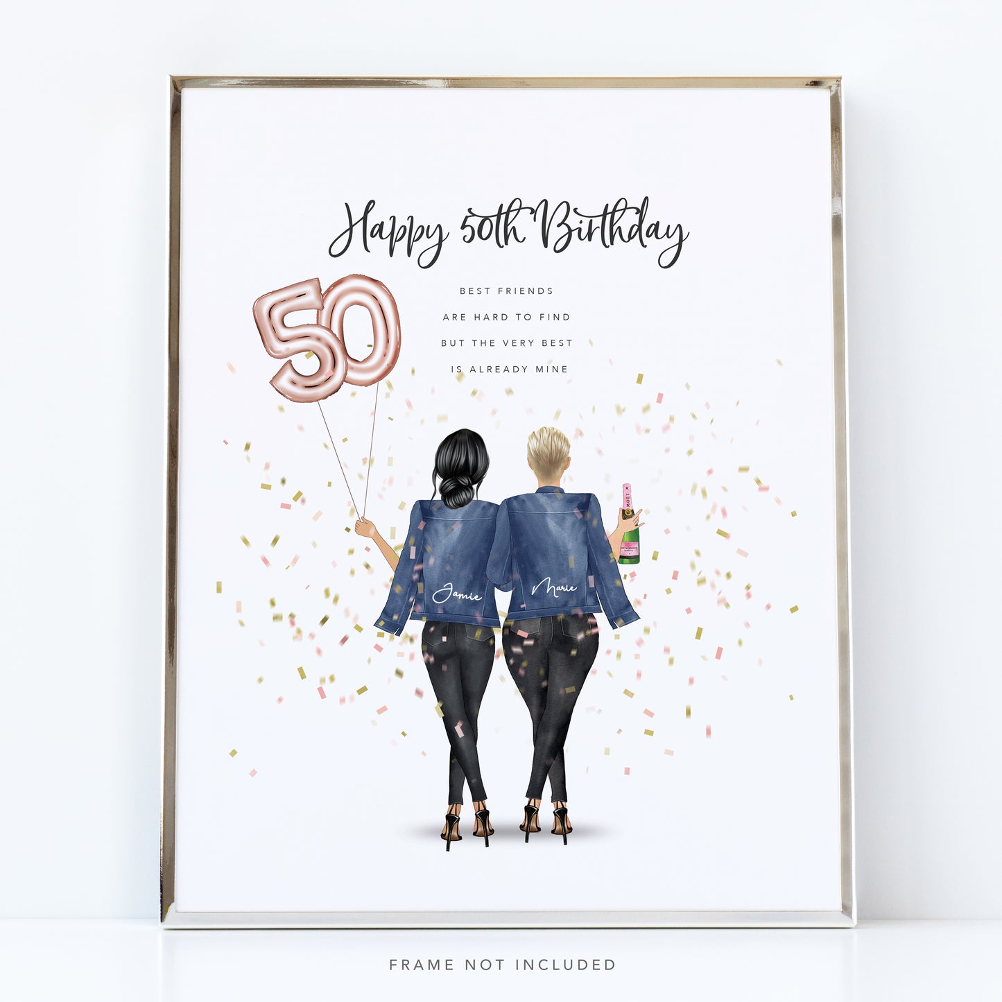 50th birthday gift for best friend