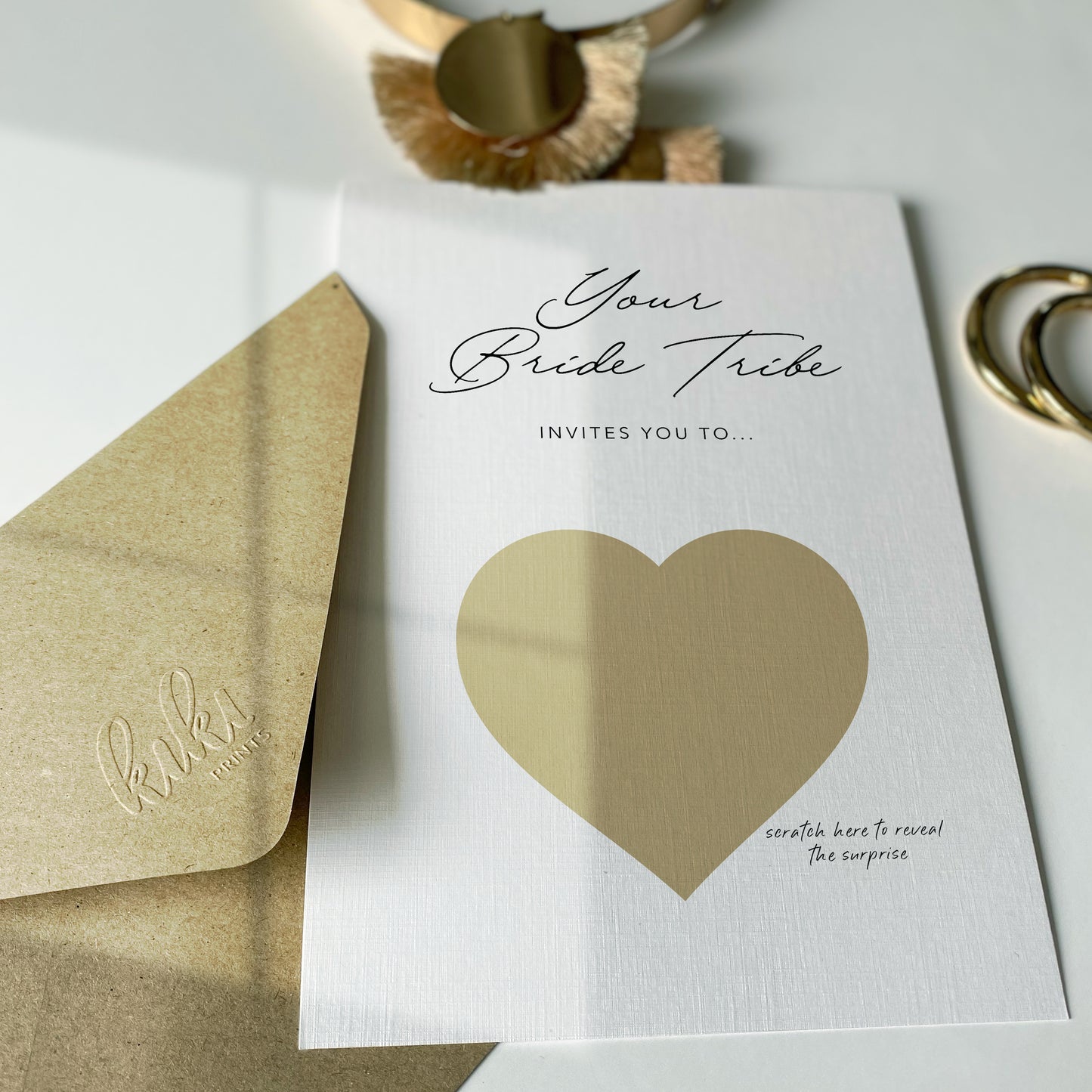 Your bride tribe invites you to scratch off card