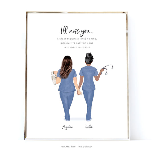 Personalised Midwife Leaving Gift