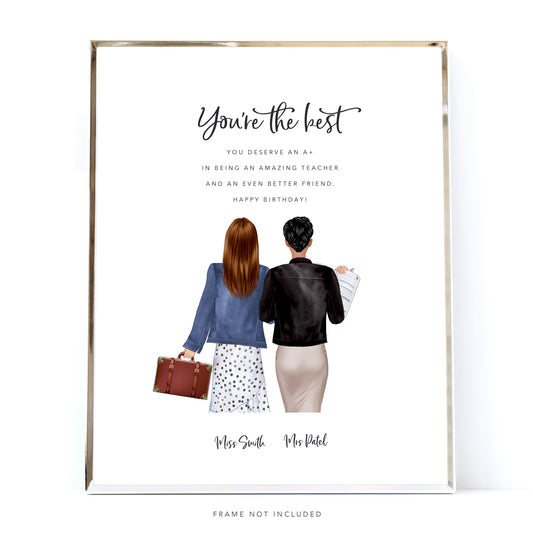 Custom Teacher Birthday Print