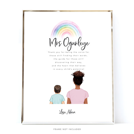 Autism Teacher Appreciation Gift - Teacher Print