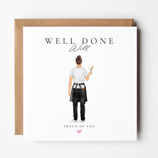 Personalised Congratulations Card - Newly Qualified Barber