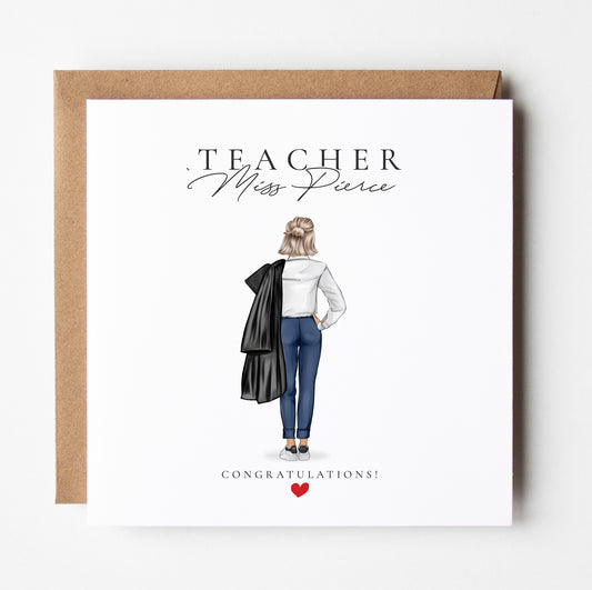 Graduation Card For Her - New Teacher
