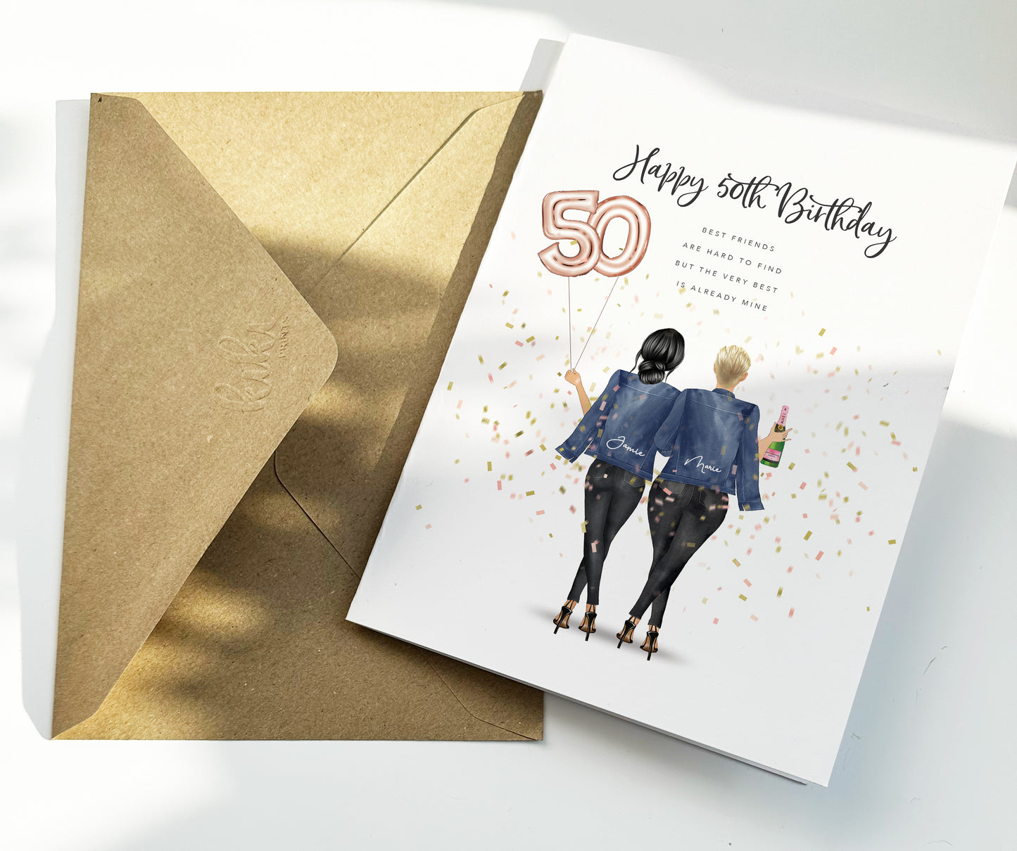 Personalised Best Friends From The Back 40th and 50th Birthday Card
