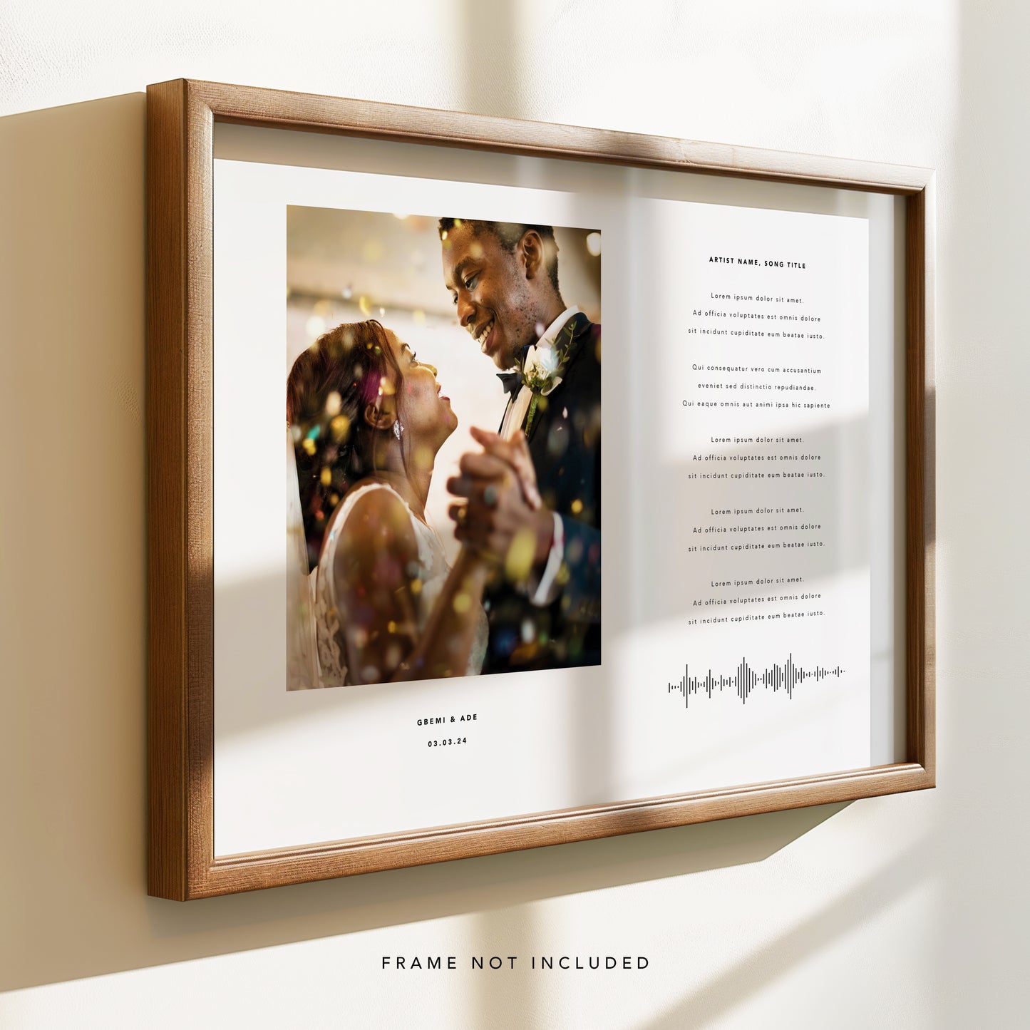 Our Song, Wedding First Dance Lyrics Print