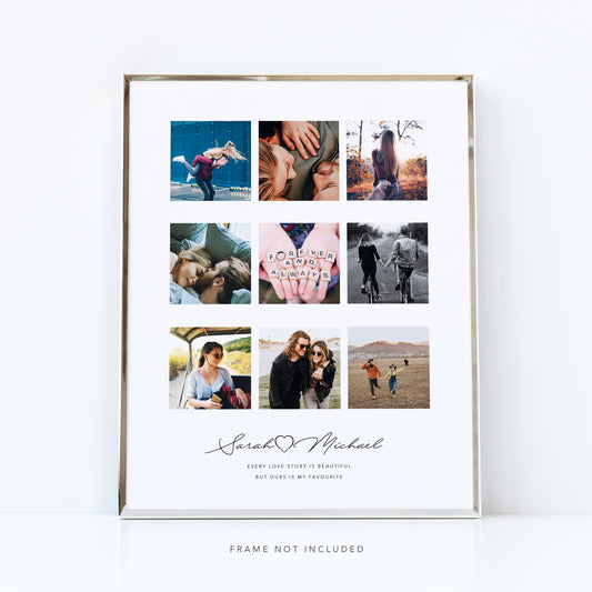 Picture Collage - Nine image anniversary gift