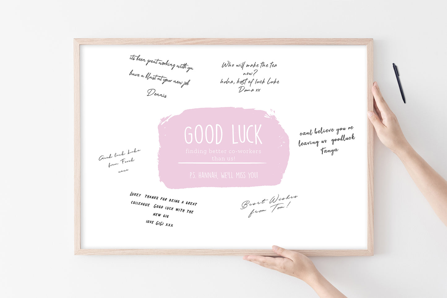 Leaving Gift - Good Luck Personalised Signature Print