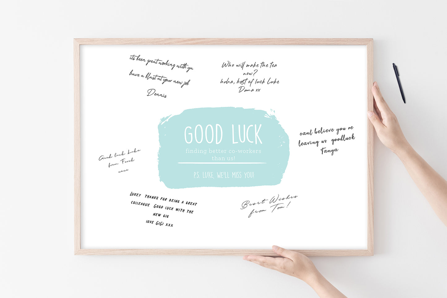 Leaving Gift - Good Luck Personalised Signature Print