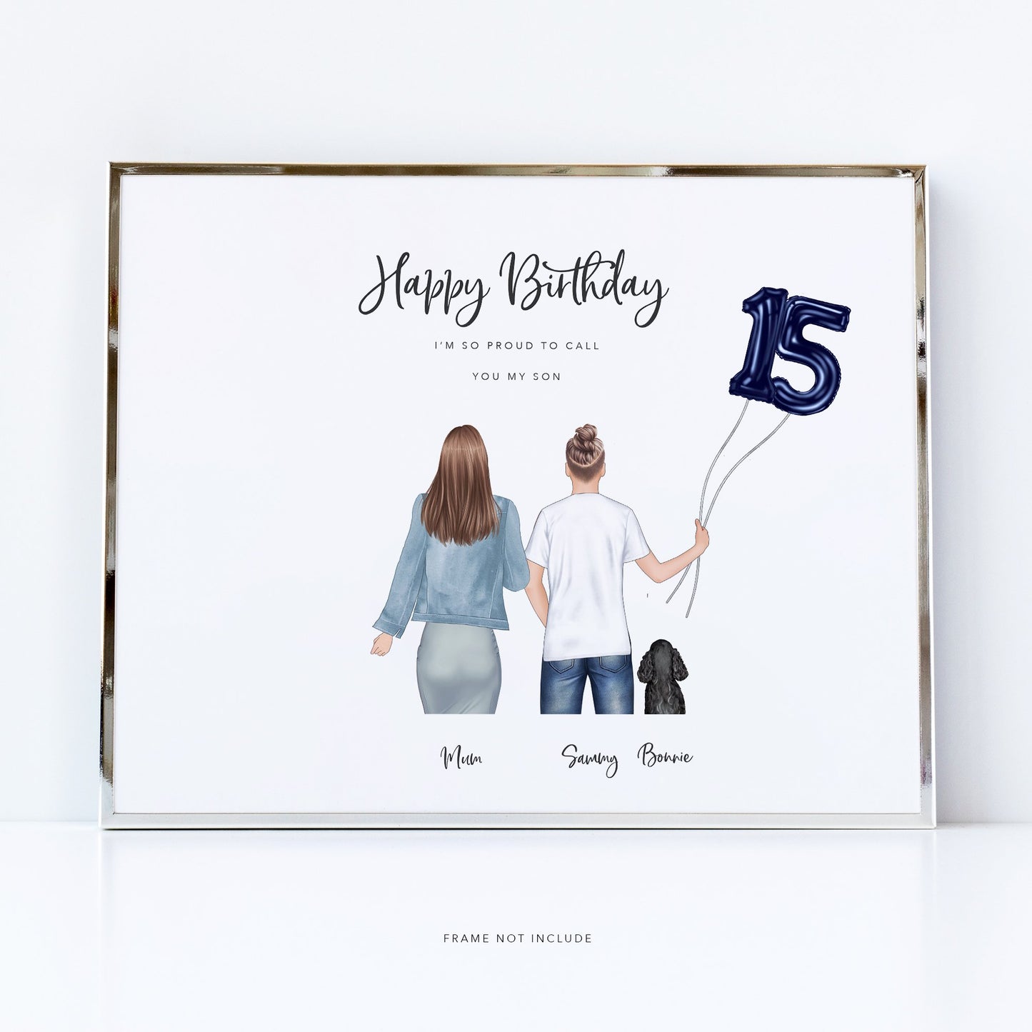 13th Birthday Back Portrait - Mum and Daughter