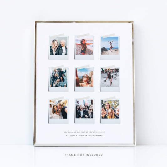 1970s style instant print collage