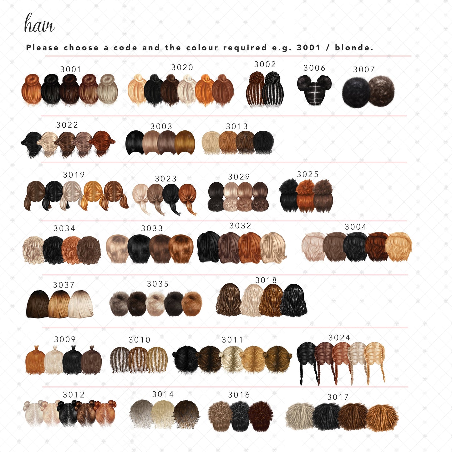 1st birthday wishes - hair options