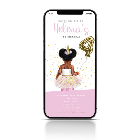 4th Birthday E-Invite with RSVP