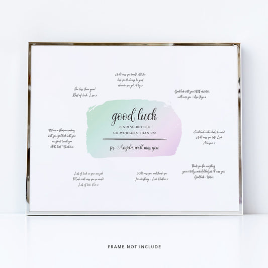 Work colleague leaving gift