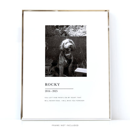 Photo Print - Dog Memorial Gift For Pet Loss