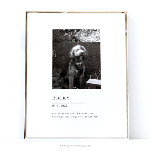 Photo Print - Dog Memorial Gift For Pet Loss