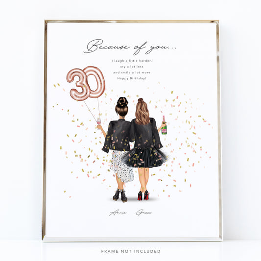 30th Birthday Best Friends print