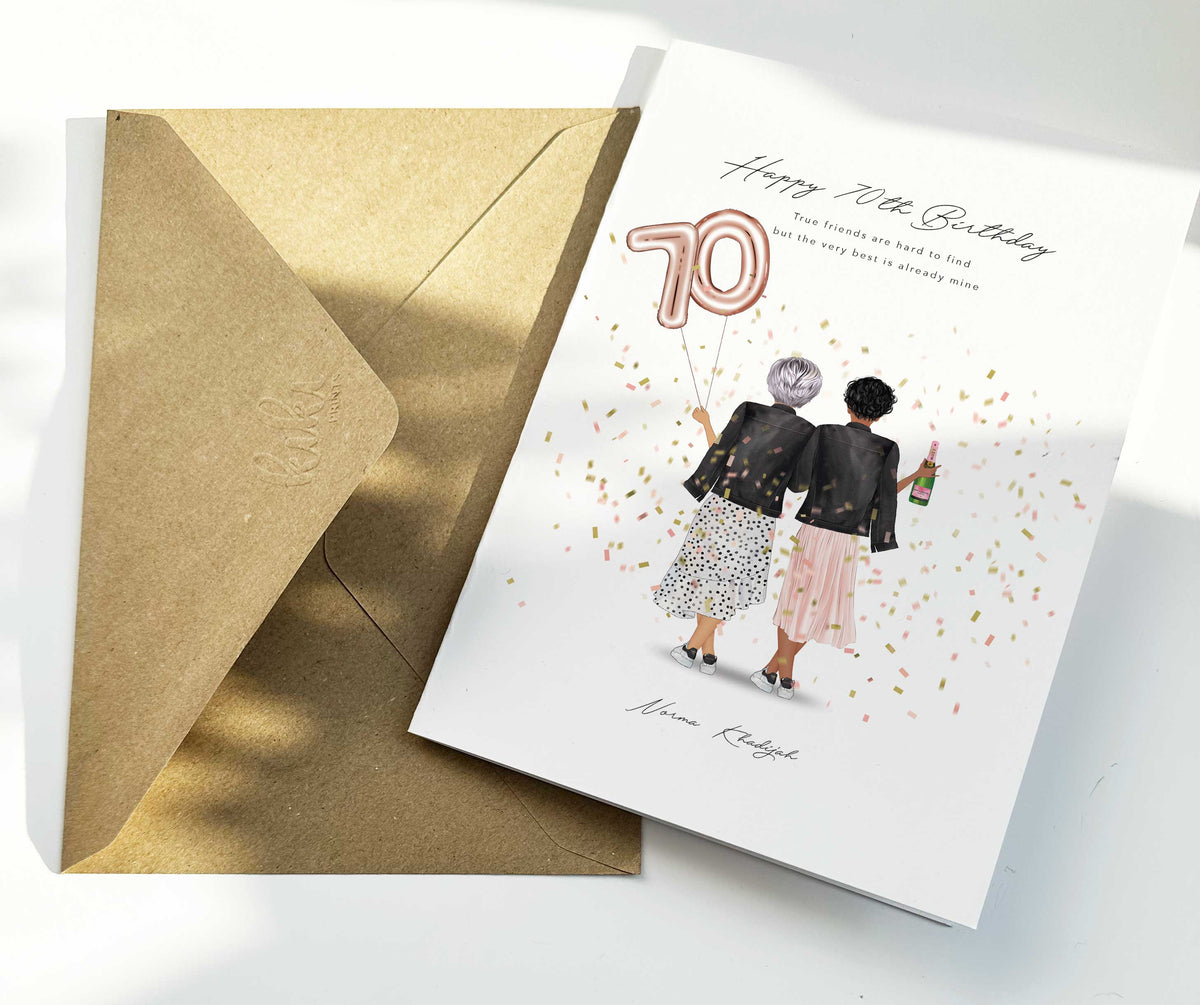 70th Birthday Personalised Friendship Print