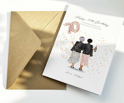 70th Birthday Personalised Friendship Print