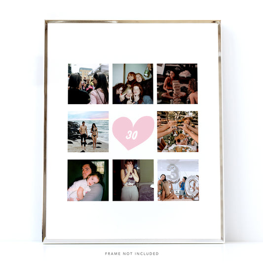 Picture Collage - 30th Birthday Gift