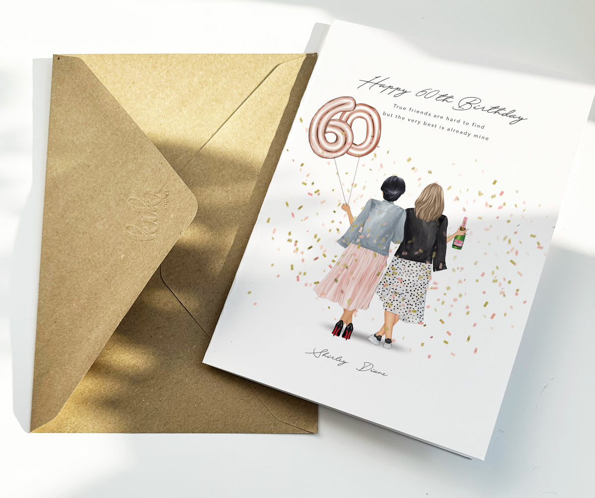 Customised 60th birthday best friends picture