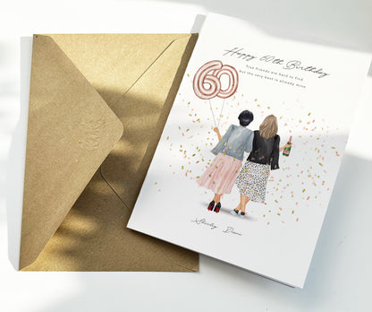 Customised 60th birthday best friends picture