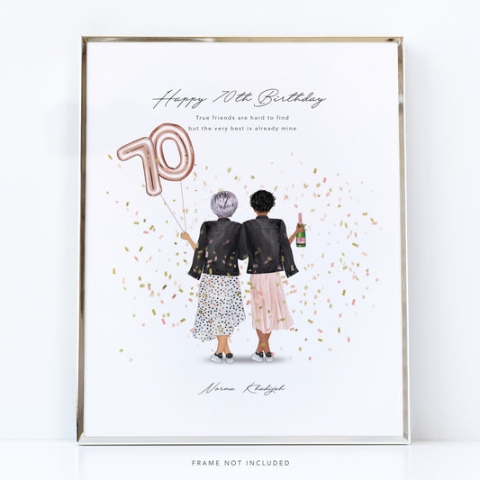 70th Birthday Friendship Print
