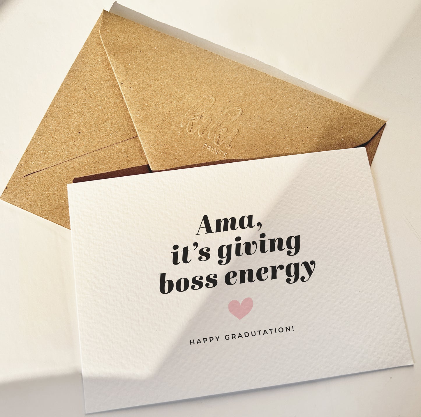 It’s Giving Boss Energy, Happy Graduation Card