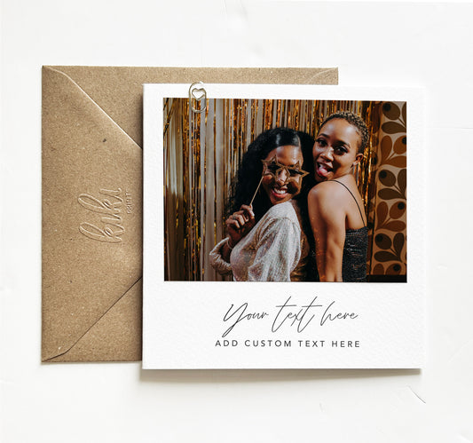 Christmas Photo Card With Heart Clip