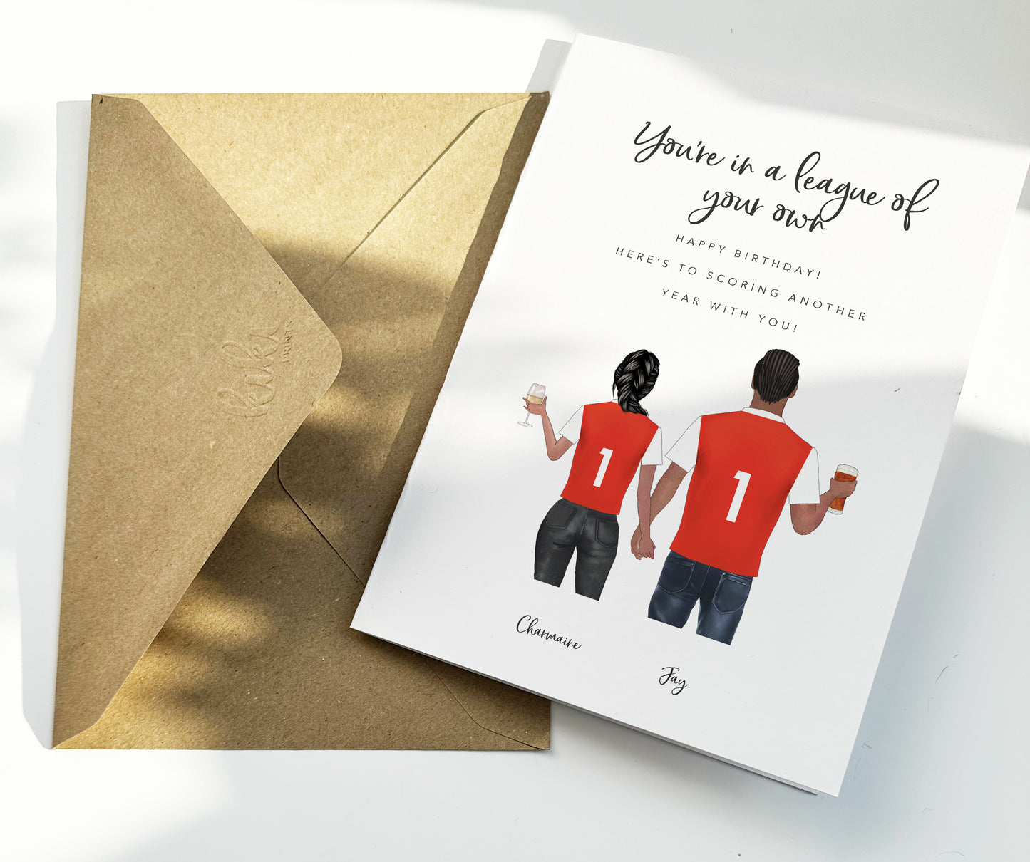 You're in a League of Your Own, Personalised Birthday Card