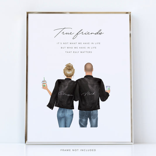 Girl and Guy best friends print