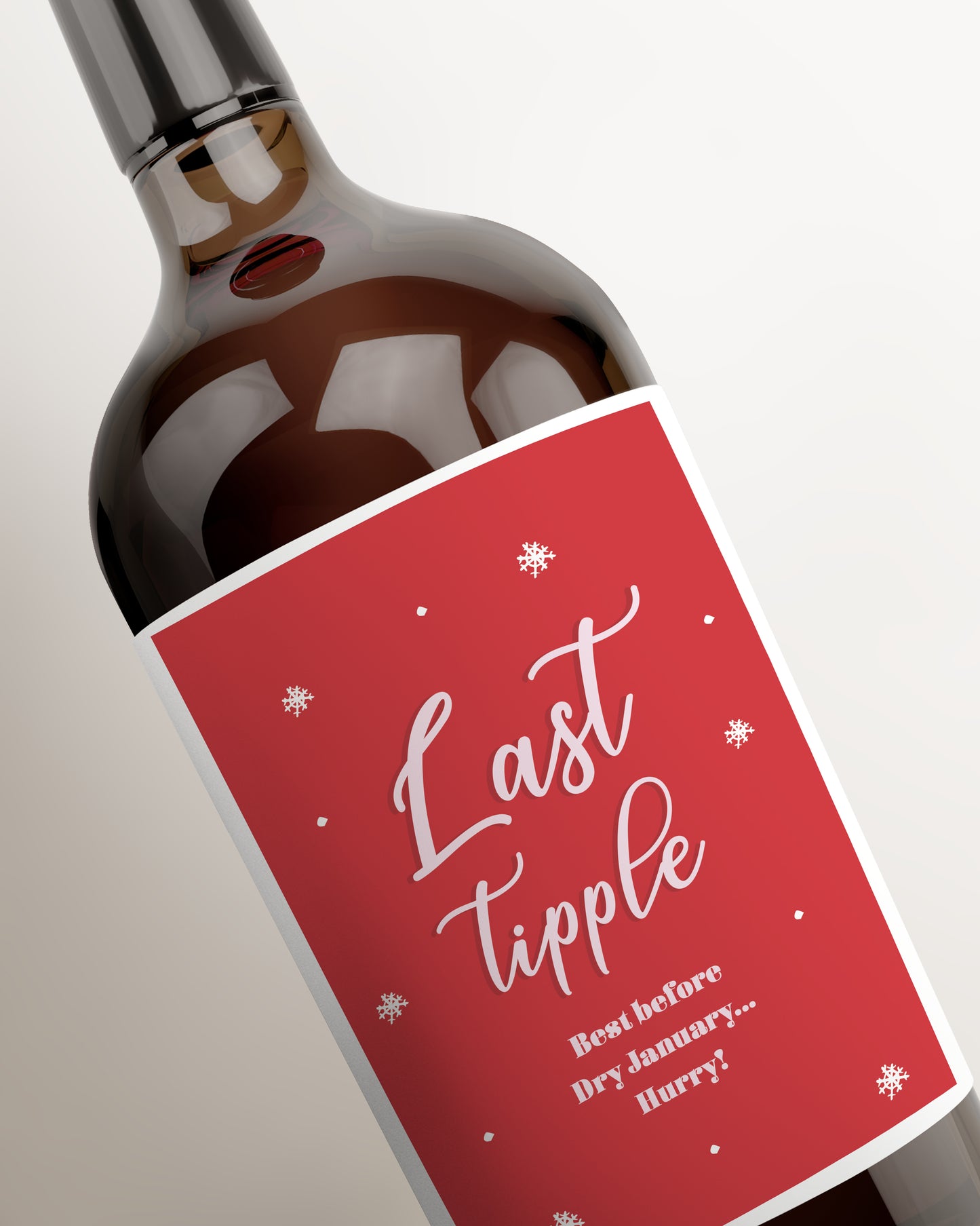 Pack of 4 Christmas wine labels