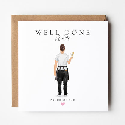 Personalised Well Done Card - Newly Qualified Hairstylist