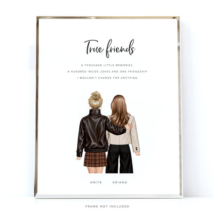 Personalised Best Friend Birthday Card with Custom Illustration