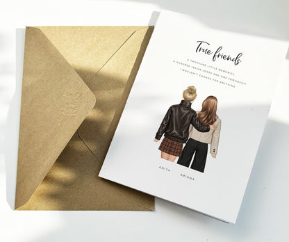 Personalised Best Friend Birthday Card with Custom Illustration