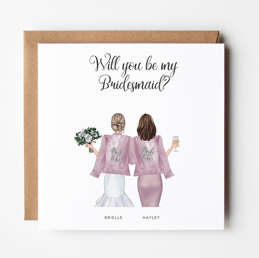 Wil you be my bridesmaid propsal card