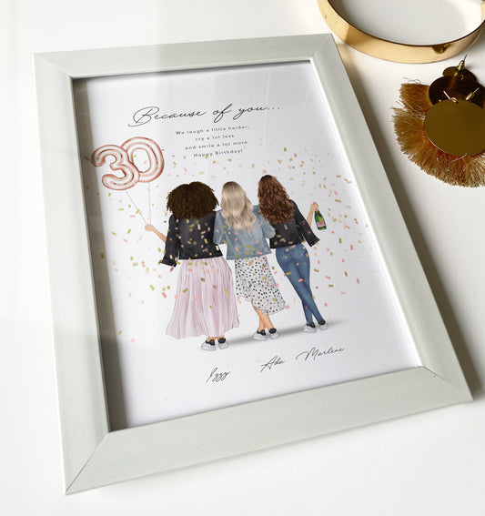 Group friendship gift - 30th Birthday Picture